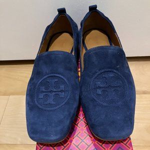 Tory Burch Leigh Suede Loafers (Blue, Size 8)